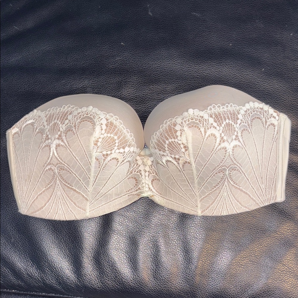 Wonderbra Ivory Refined Glamour Push-Up Strapless Bra Lace WB031U